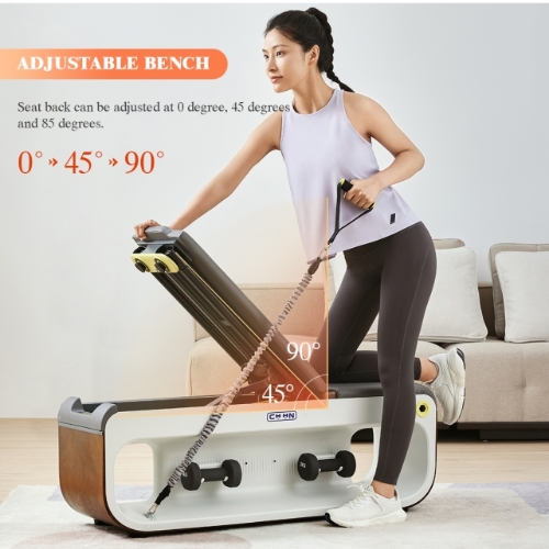 Smart Unisex Free-Fit Bench Multifunction Indoor Fitness Strength Machine for Home Gym Workouts and Exercise Training